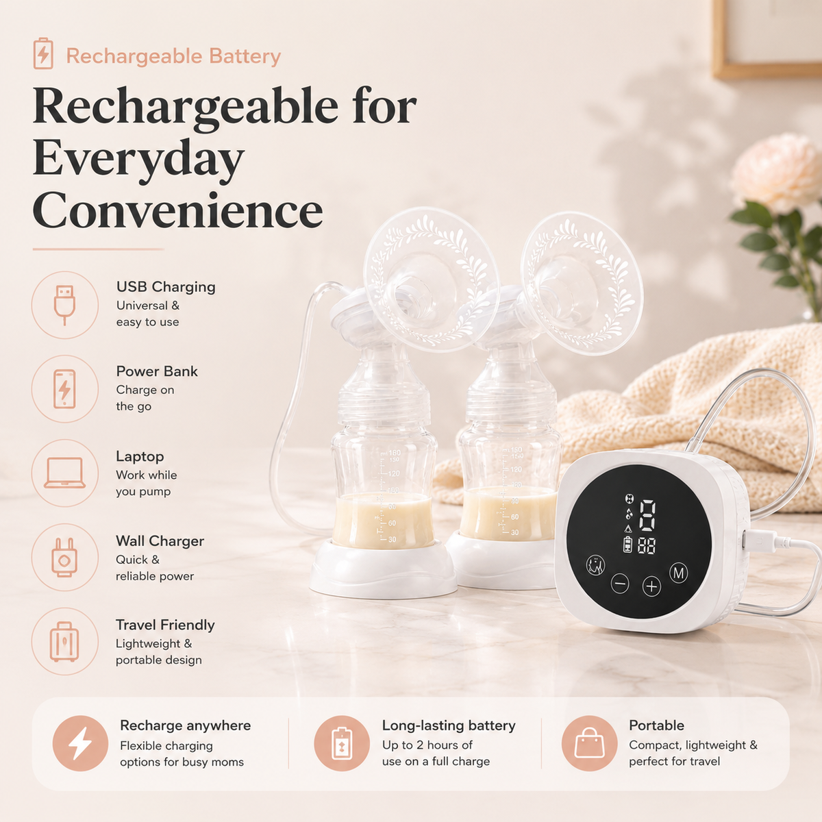 1133S Double electric breast pump