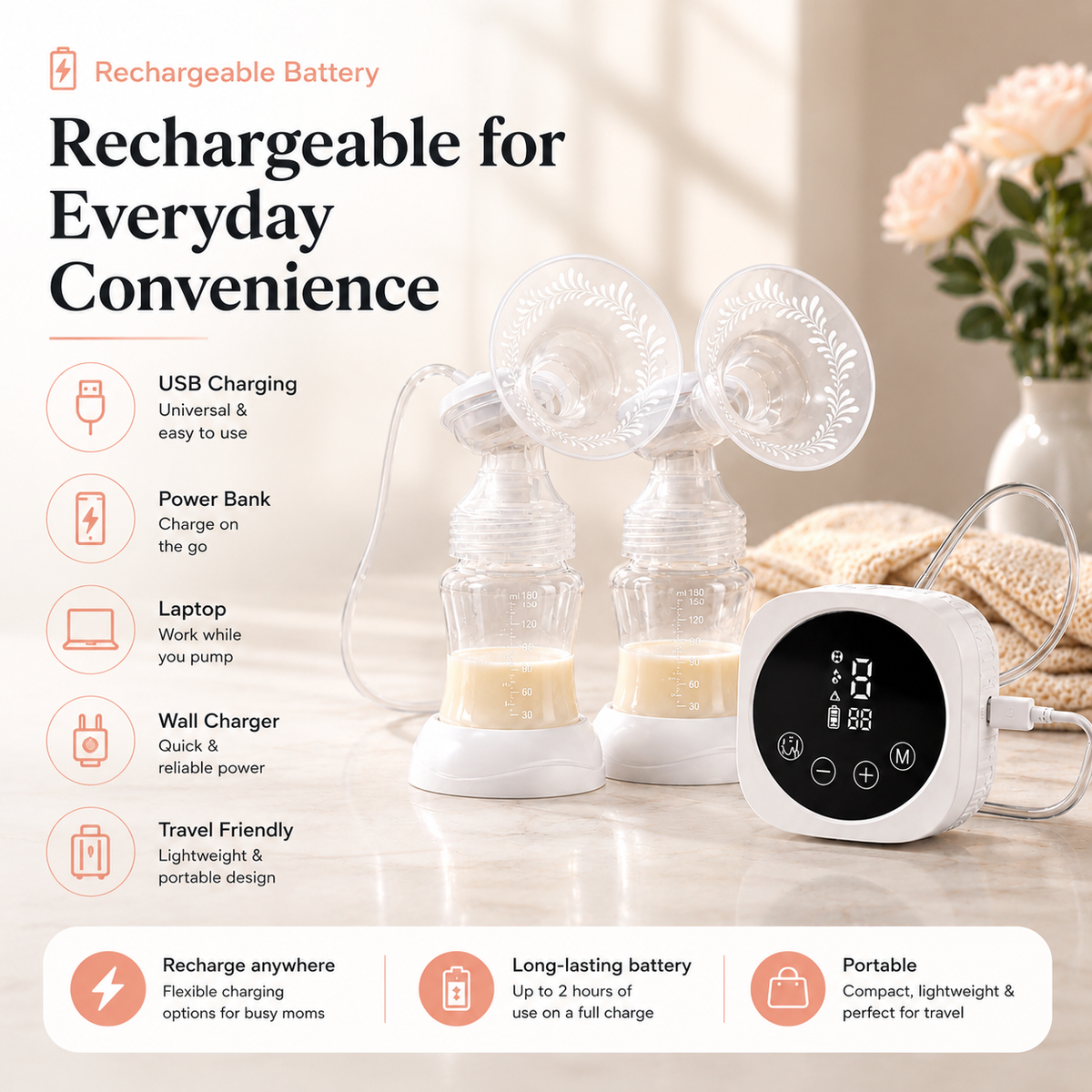 1133S Double electric breast pump