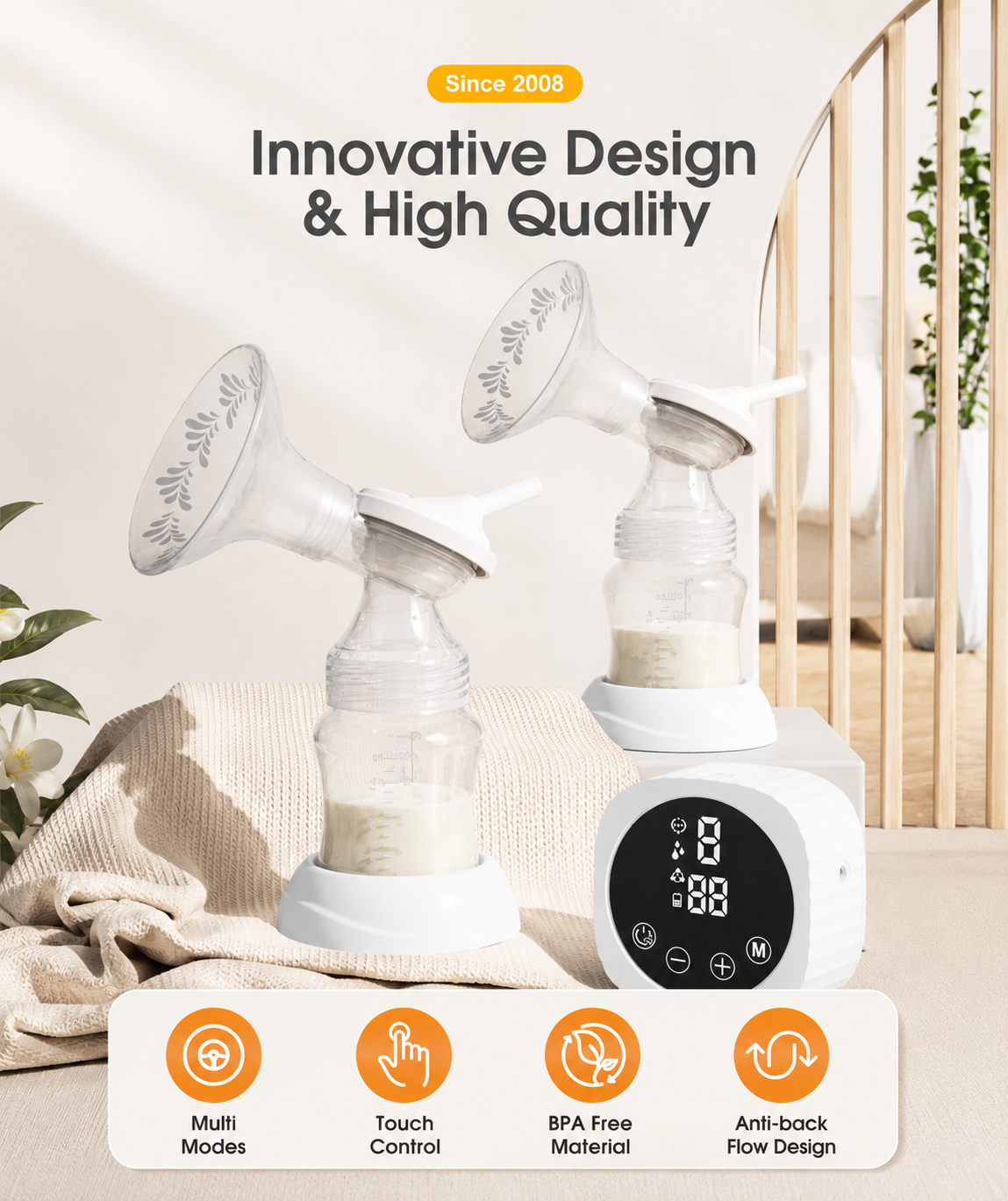 1133S Double electric breast pump